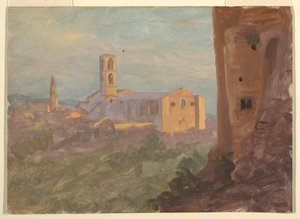 Disegno, città italiana o svizzera, 1868