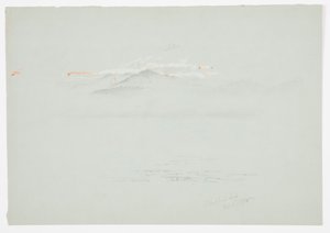 Disegno, lago Millinoket e monte Katahdin, 1878 da Frederic Edwin Church