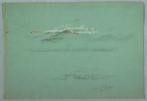 Disegno, lago Millinoket e monte Katahdin, 1878 da Frederic Edwin Church