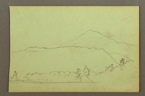 Disegno, Lago, collina, forse 1856