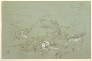 Disegno, Paesaggio vicino a Guaranda, Ecuador, 5 giugno 1857