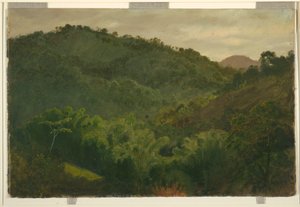 Disegno, Paesaggio dalla Giamaica, Indie Occidentali, 1865 da Frederic Edwin Church