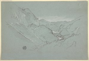 Disegno, Paesaggio delle Alpi, agosto-settembre 1868 da Frederic Edwin Church
