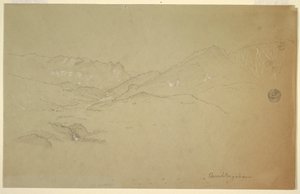 Disegno, Paesaggio nei pressi di Berchtesgaden, giugno-luglio 1868
