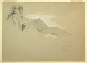 Disegno, Paesaggio vicino a Huino, Messico, 8 gennaio 1885 da Frederic Edwin Church
