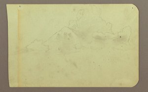 Disegno, Paesaggio con nuvole; verso: Montagna, 1883 da Frederic Edwin Church