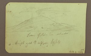 Disegno, Paesaggio con nuvole; verso: Montagna, 1883
