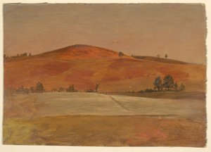 Disegno, Paesaggio con bassa collina e campi, 1870-80