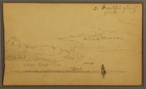 Disegno, Paesaggio con figura, 1857