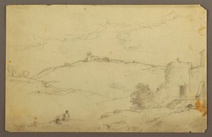 Disegno, Paesaggio con figure, 1885 da Frederic Edwin Church
