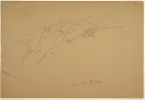 Disegno, Paesaggi tra Golling e Abtenau, 5 agosto 1868 da Frederic Edwin Church