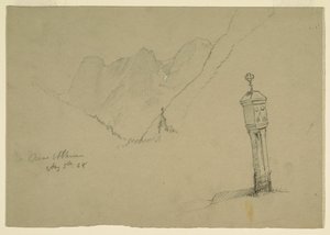 Disegno, Paesaggi tra Golling e Abtenau, 5 agosto 1868 da Frederic Edwin Church