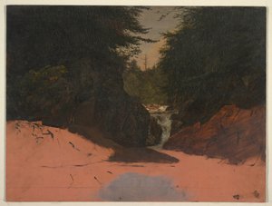 Disegno, Maine, ruscello di montagna, agosto-settembre 1851 da Frederic Edwin Church