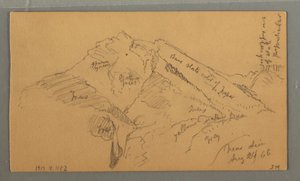 Disegno, Castello medievale, Casa a cascata, 24 agosto 1868 da Frederic Edwin Church