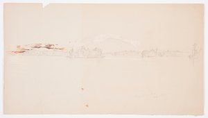 Disegno, lago Millinocket, vista sul monte Katahdin, settembre 1878 da Frederic Edwin Church