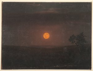 Disegno, Chiaro di luna, fattoria di Church, 1865 ca. da Frederic Edwin Church