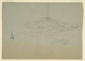 Disegno, Motivo della città in un paese di montagna, 1868