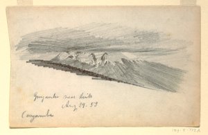 Disegno, Monte Cayambe, Ecuador, 29 agosto 1853 da Frederic Edwin Church
