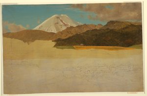 Disegno, Monte Chimborazo e Guaranda, Ecuador, maggio o giugno 1857