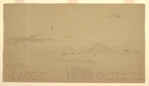Disegno, Monte Chimborazo al tramonto, 1857 da Frederic Edwin Church