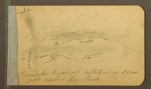 Disegno, fianco della montagna, 1889