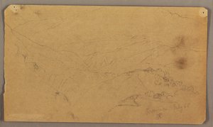 Disegno, Paesaggio montano, Giamaica, Indie Occidentali, luglio 1865 da Frederic Edwin Church