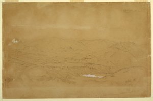 Disegno, Paesaggio montano vicino a Guanojo e Guaranda, Ecuador, 10 giugno 1857