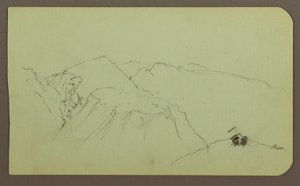 Disegno, Paesaggio montano; verso: Paesaggio, 1883