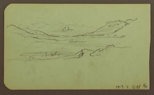 Disegno, Paesaggio montano; verso: Paesaggio, 1883