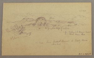 Disegno, Cime di montagna, 22 febbraio 1868 da Frederic Edwin Church