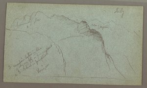 Disegno, Cime di montagna, luglio forse 1868