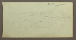 Disegno, catena montuosa, febbraio 1868 da Frederic Edwin Church