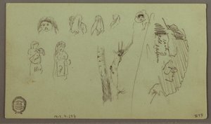 Disegno, Catena montuosa, Studi di figure, maggio forse 1868