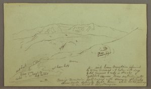 Disegno, catena montuosa, forse maggio 1868 da Frederic Edwin Church