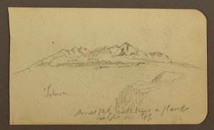 Disegno, Catena montuosa, Toluca; verso: Catena montuosa, Toluca, 7 gennaio 1885