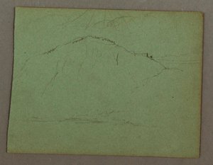 Disegno, Montagna in riva al mare, forse 1856 da Frederic Edwin Church