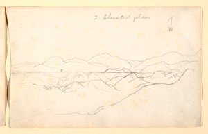 Disegno, Paesaggio montano, Colombia, 1853