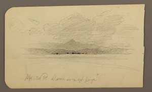 Disegno, Paesaggio montano, Toluca; verso: Montagna, Toluca, 20 aprile 1885 da Frederic Edwin Church