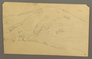 Disegno, Cima della montagna, 1877 da Frederic Edwin Church