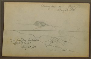 Disegno, Montagne, Popayan, Colombia, agosto 1853 da Frederic Edwin Church