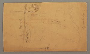 Disegno, Montagne che si ergono sopra il lago, luglio forse 1868 da Frederic Edwin Church