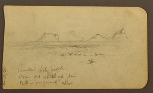 Disegno, Montagne; verso: Foothills amp; Catena montuosa, 21 dicembre 1885 da Frederic Edwin Church