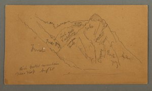 Disegno, Montagne del Vallese, Alpi Pennine, agosto 1868