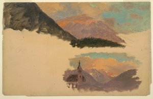 Disegno, montagne vicino a Berchtesgaden, Baviera, giugno 1868