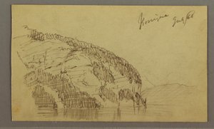 Disegno, Mountainside, luglio 1868 da Frederic Edwin Church