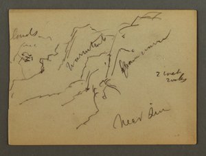 Disegno, Versante della montagna, forse 1868 da Frederic Edwin Church