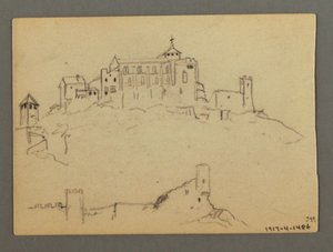 Disegno, Versante della montagna, forse 1868 da Frederic Edwin Church