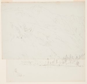 Disegno, Monte Katadhin, Maine, 1870-78 da Frederic Edwin Church