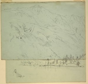 Disegno, Monte Katadhin, Maine, 1870-78 da Frederic Edwin Church