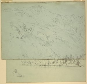 Disegno, Monte Katahdin, Maine, 1870-78. Katahdin, Maine, 1870-78 da Frederic Edwin Church
